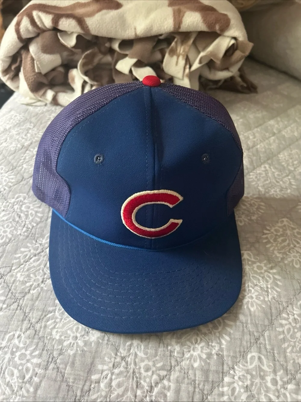 Vintage 90s Chicago Cubs MLB UII Brand Med/Large Adj Snapback Trucker Hat NWT